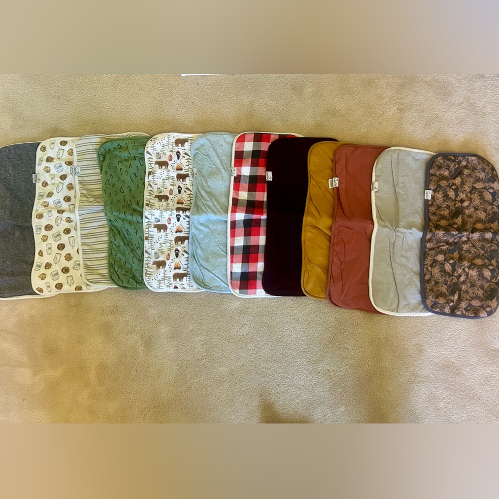 Set of 12 Copper Pearl Burp Clothes